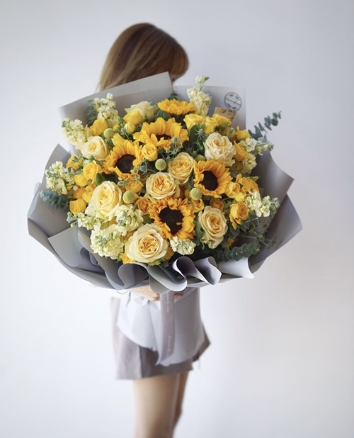 Sunflower Rose Buketi